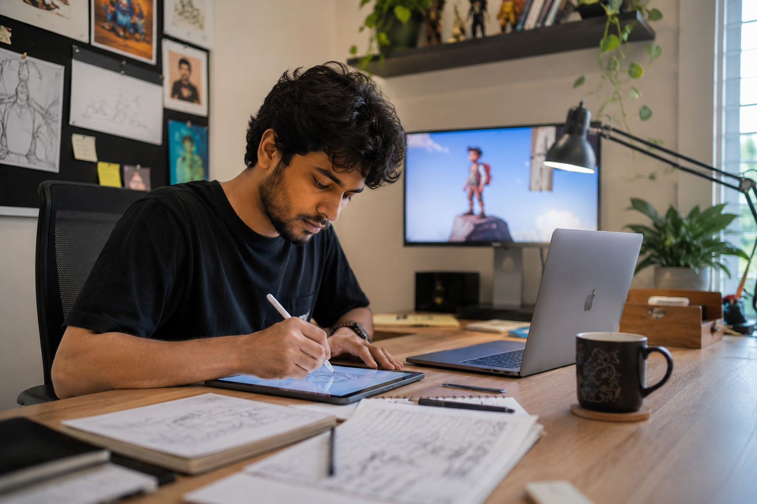Digital artist workspace preview